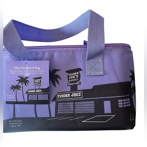TRADER JOE'S Lavender Mini Insulated Bag - Picture 1 of 2